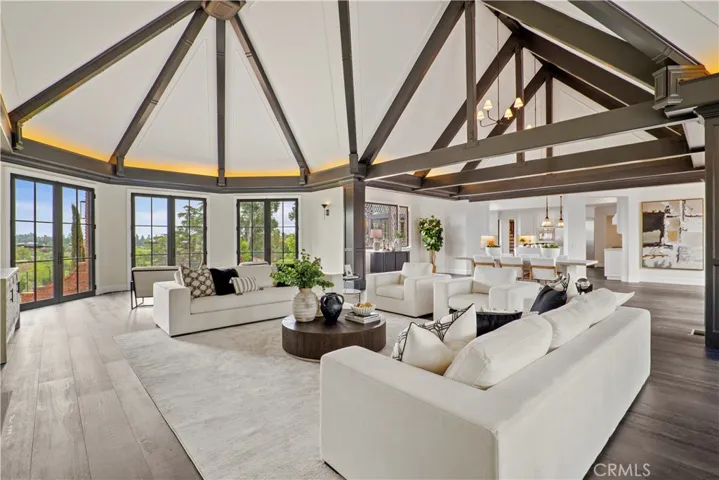 Family Room with courtyard and mountain views