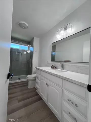 Bathroom attached to the primary bedroom
