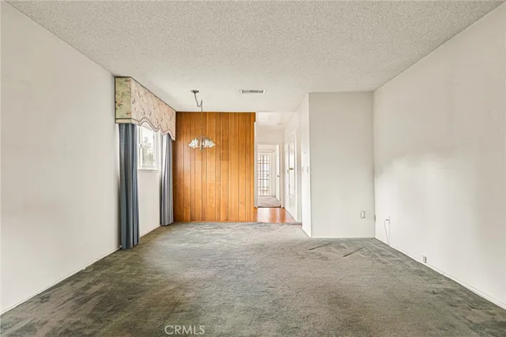 Living room and dining area