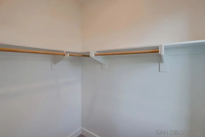 Walk in closet in the bedroom.