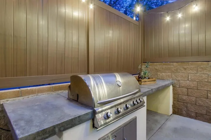 Built in barbecue with seating!