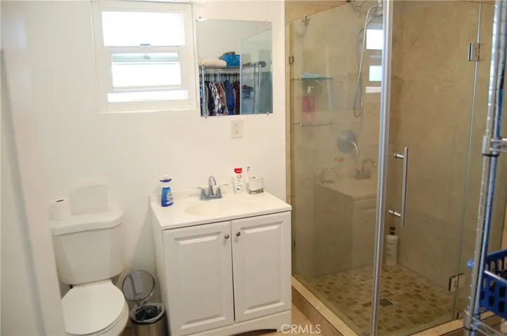 Tiled walk-in shower