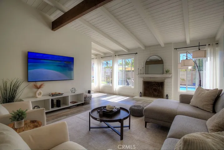 Bright and spacious living room awash with natural light