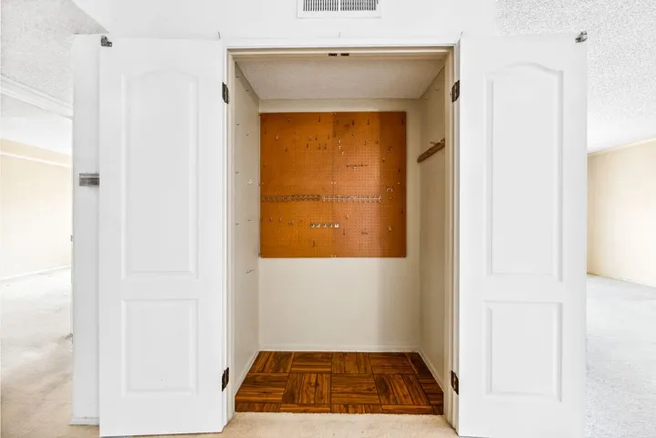 Front entrance double door closet