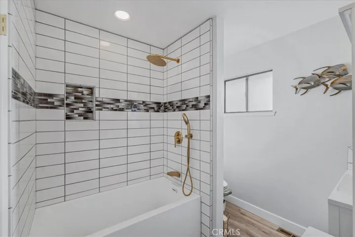 Luxurious soaking tub.