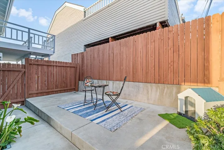 Fenced yard.
