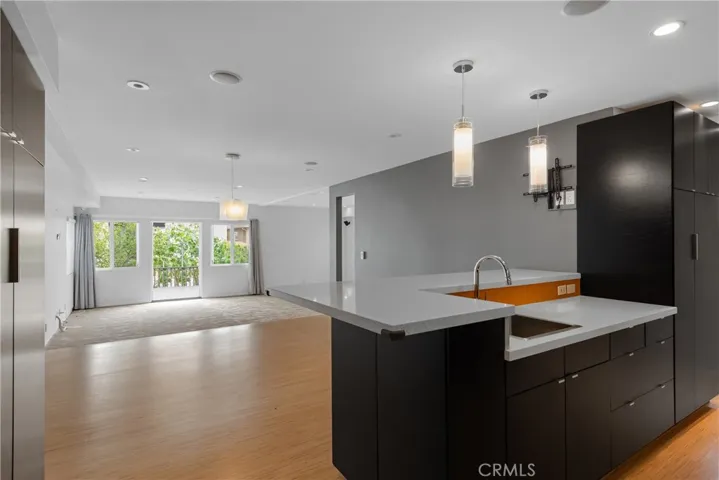 Kitchen Overlooking Dining and Living Rooms and Walkstreet
