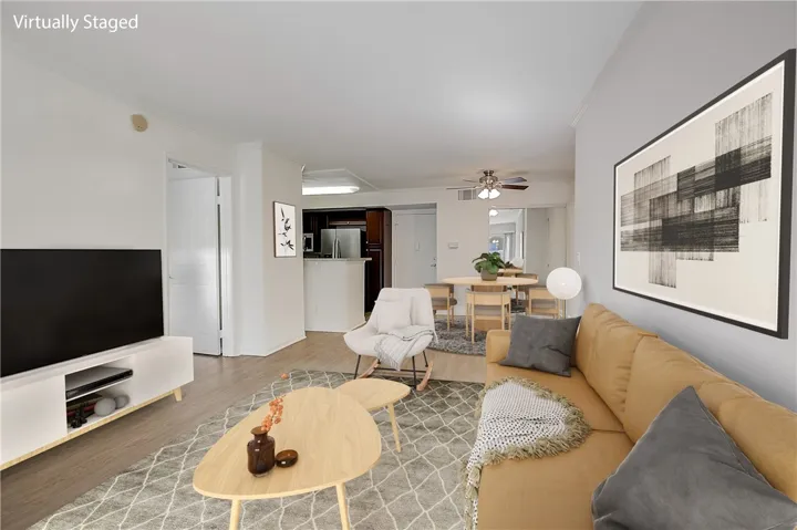 living room and dining room