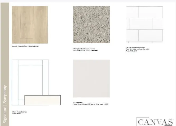Design Selections.  Home is under construction and selections are subject to change.