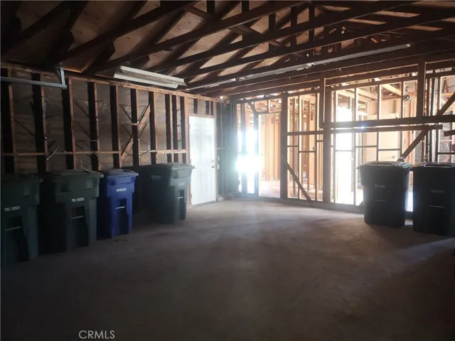 Corner view of garage