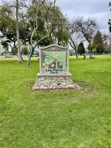 Las Flores Park, located a short walk from the property
