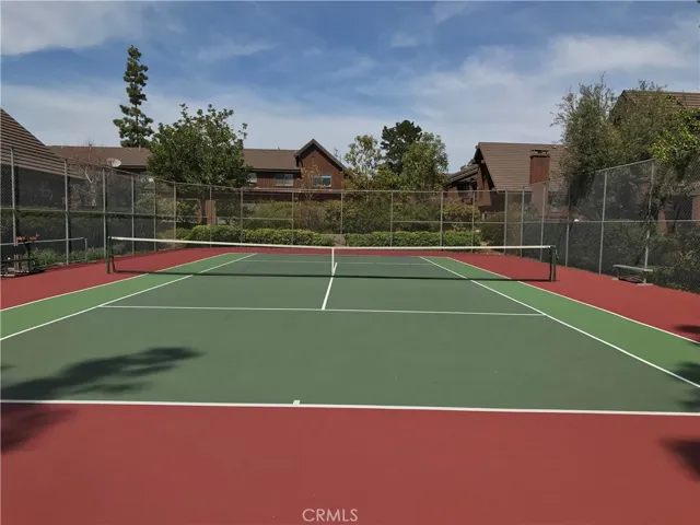 North-South facing tennis court