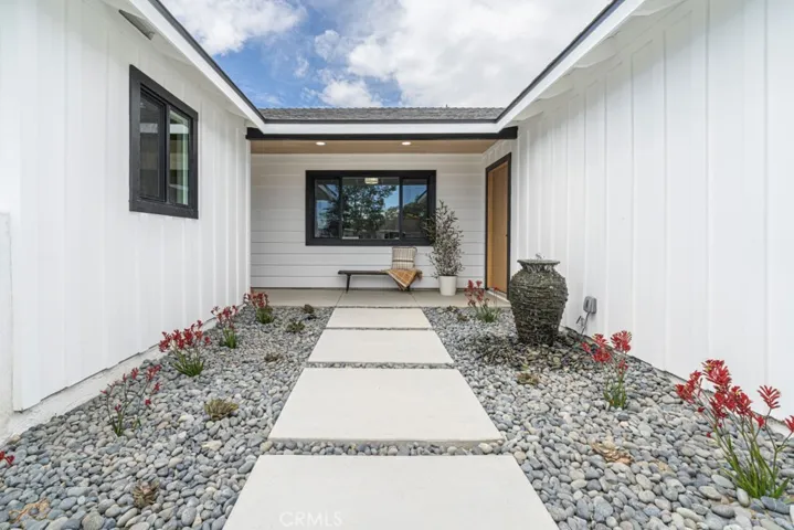 Covered Front Porch with Garage Access