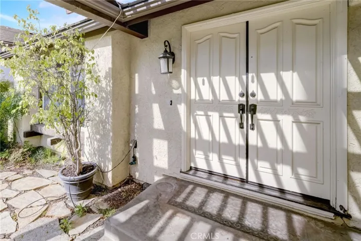 Double front door.