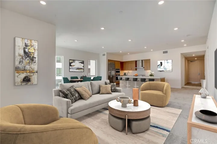 Virtually staged Living Room area