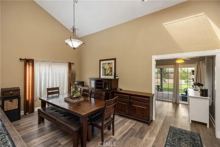 Dining room leads into the kitchen.