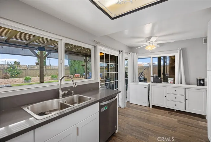 Lots of windows for natural lighting. Kitchen dining area.