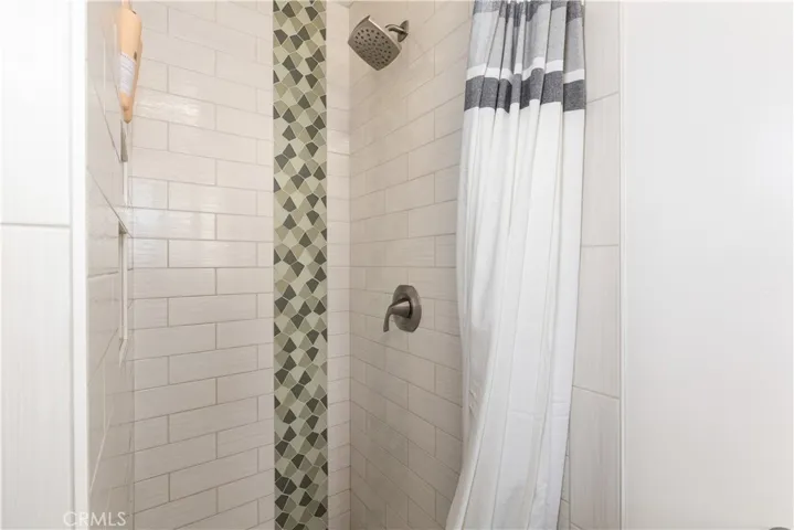 Updated walk-in shower.