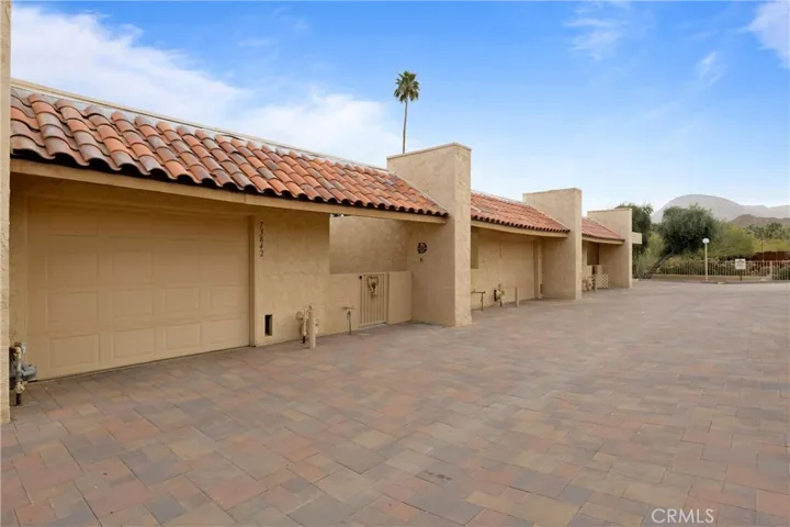 Rear entrance with garage