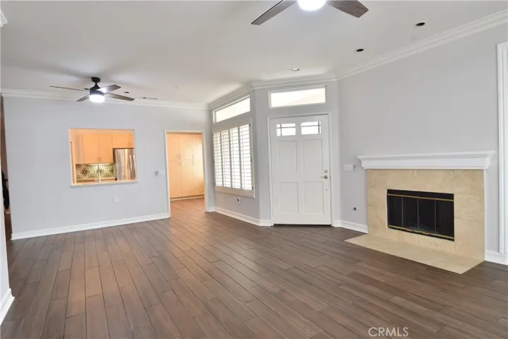 Open Living Room w/ Fireplace