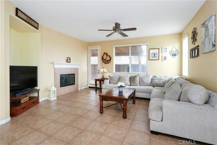 Family room with access to backyard