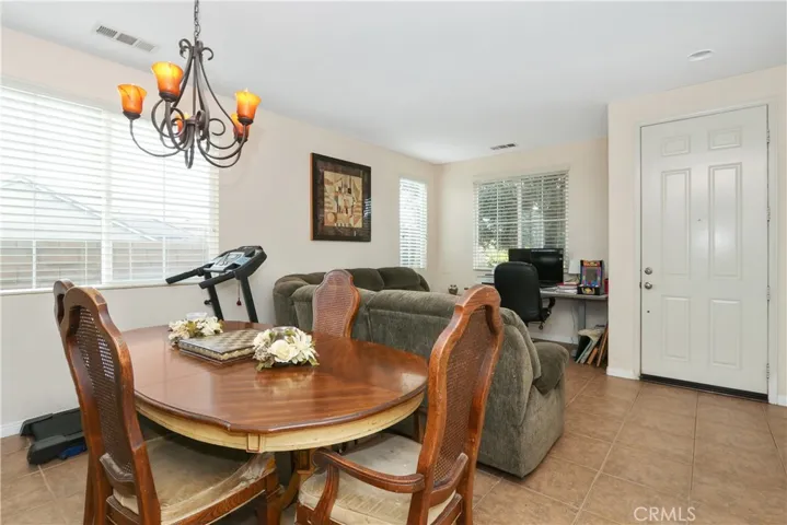 Dining room looking towards front door