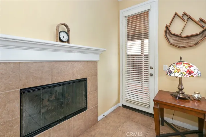 Family room has access to backyard