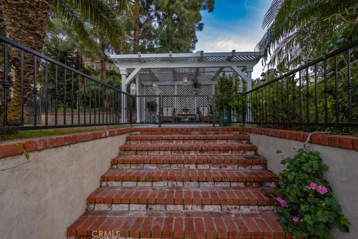 Steps from pool to Gazebo