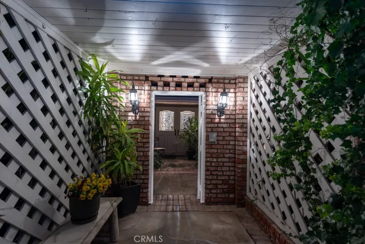 Nighttime Portico entry