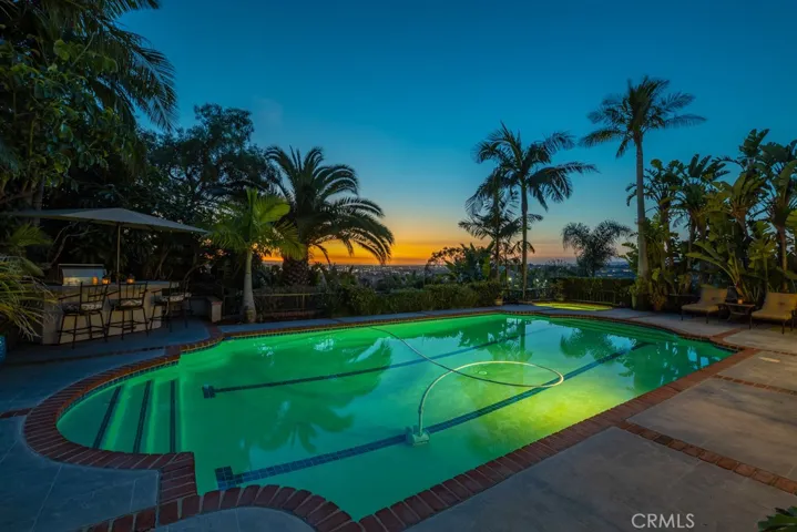 Pool at sunset