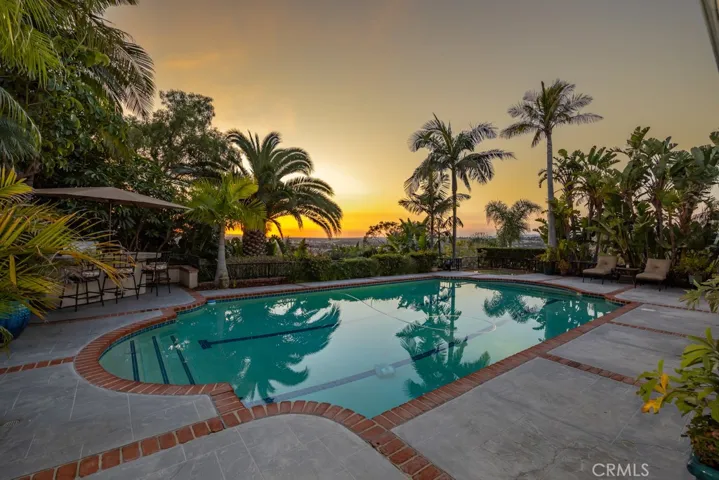 Pool at dusk