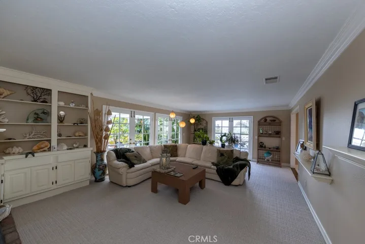 Family Room with built ins