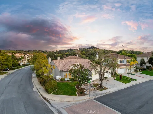 Aerial photo of the corner lot.