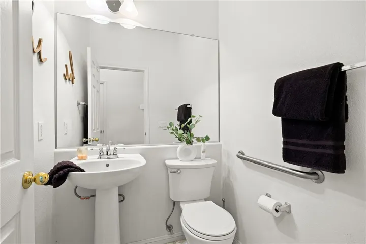 Powder room half bathroom.