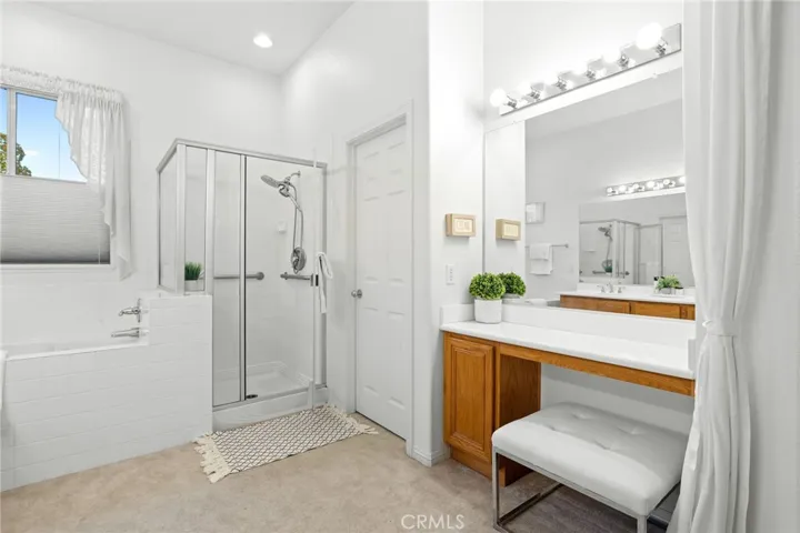Showing the vanity counter in the primary bathroom.