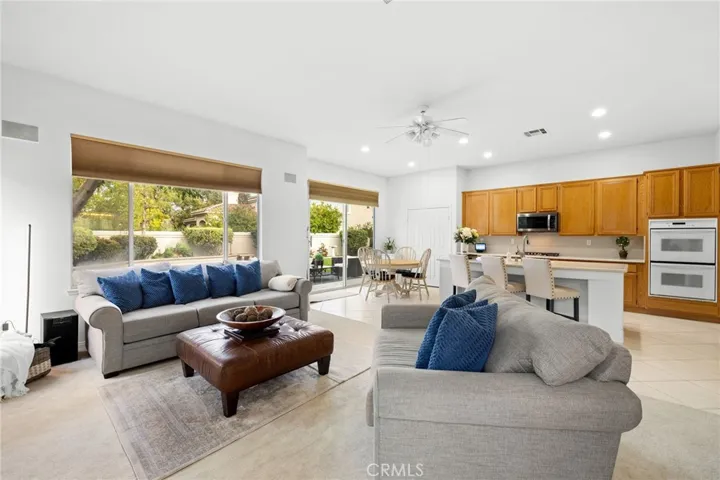 Family room and kitchen.