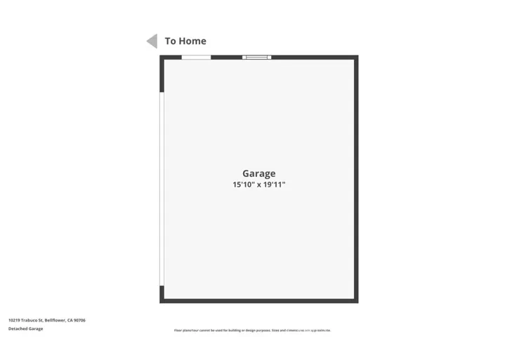 Floor Plan of Detached Garage