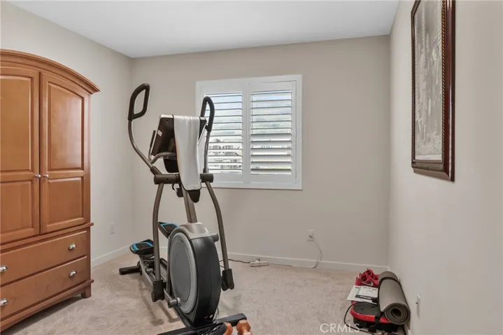Bedroom used as Exercise room
