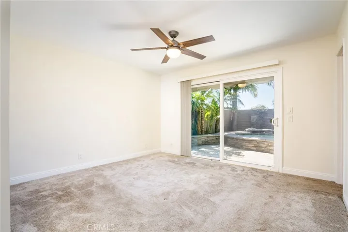 Open and airy downstairs primary bedroom