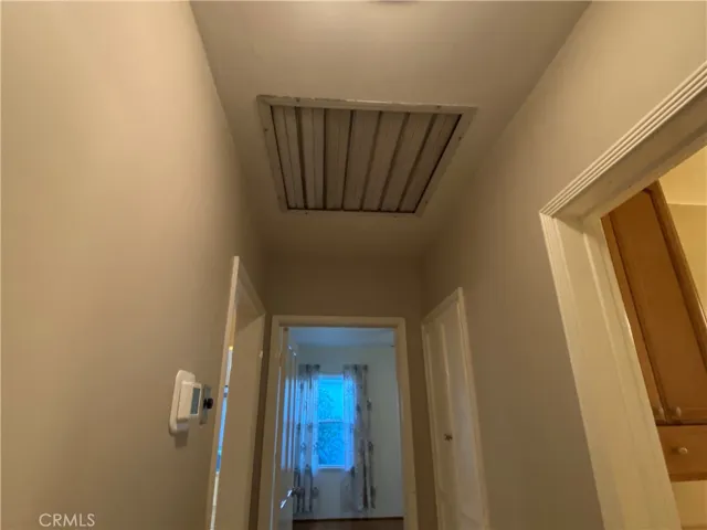 Attic fan in the hallway area