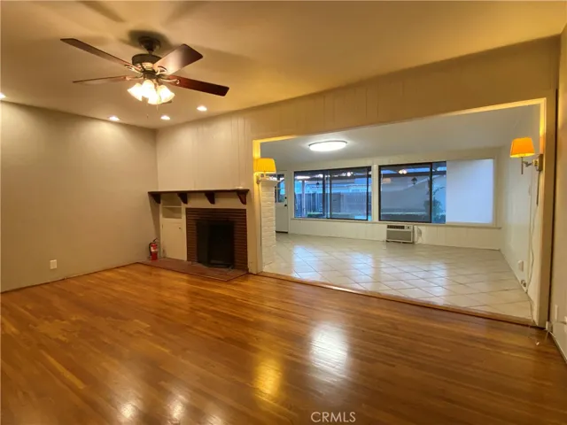 View from hallway of bedrooms