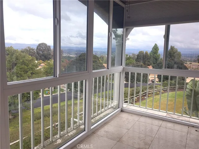 Panoramic view from the glass enclosed balcony.