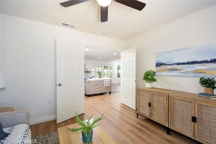 Guest Bedroom/Den with double door entry. Perfect media room or office
