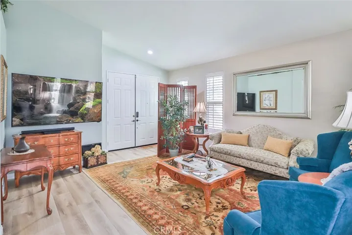 living towards front door