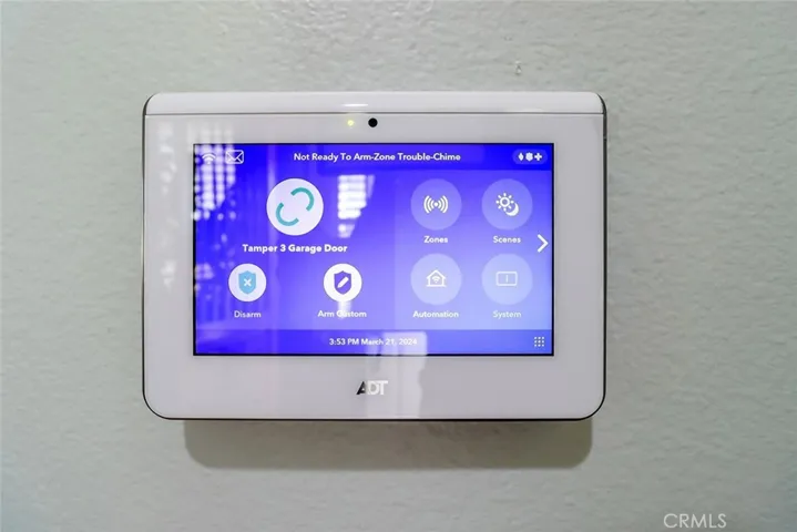 security system color touch screen keypad