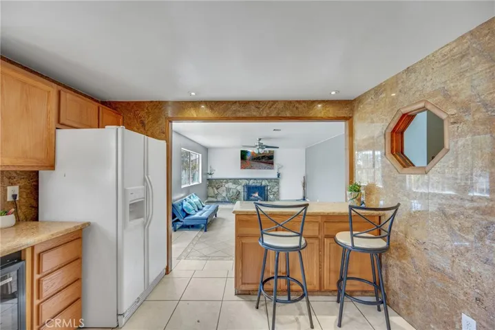 kitchen and living room