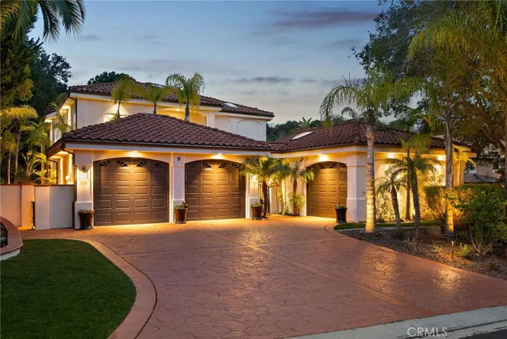 Lighted Front of House View