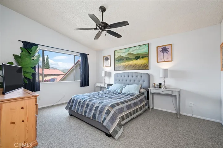 Master Bedroom with views to backyard pool.
