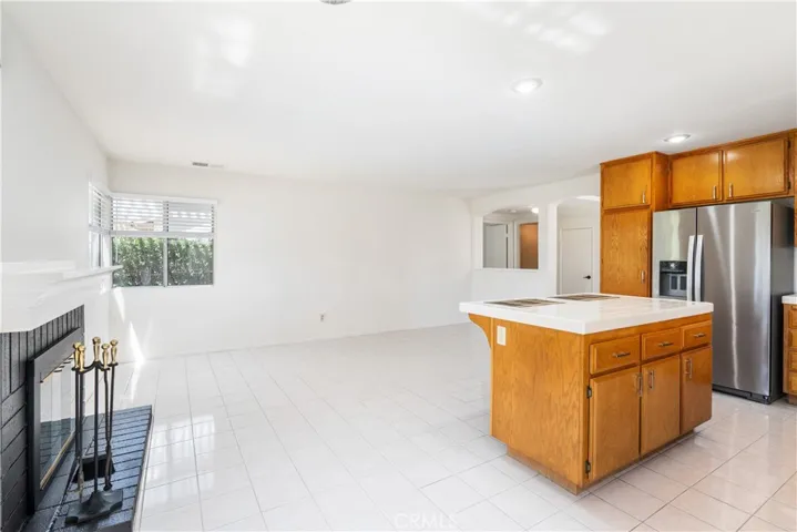 Kitchen is Open to Family Rm
