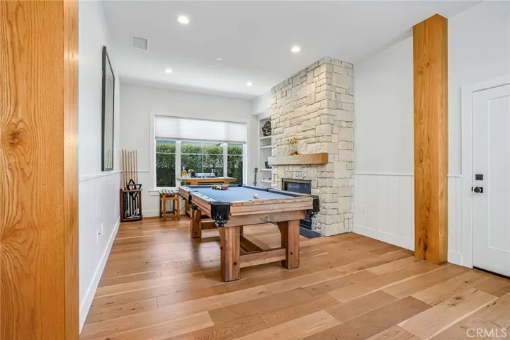 First floor game room. Door leads to garage.